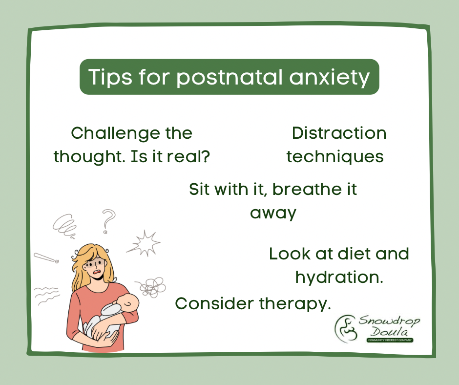 Self help tips for postnatal anxiety