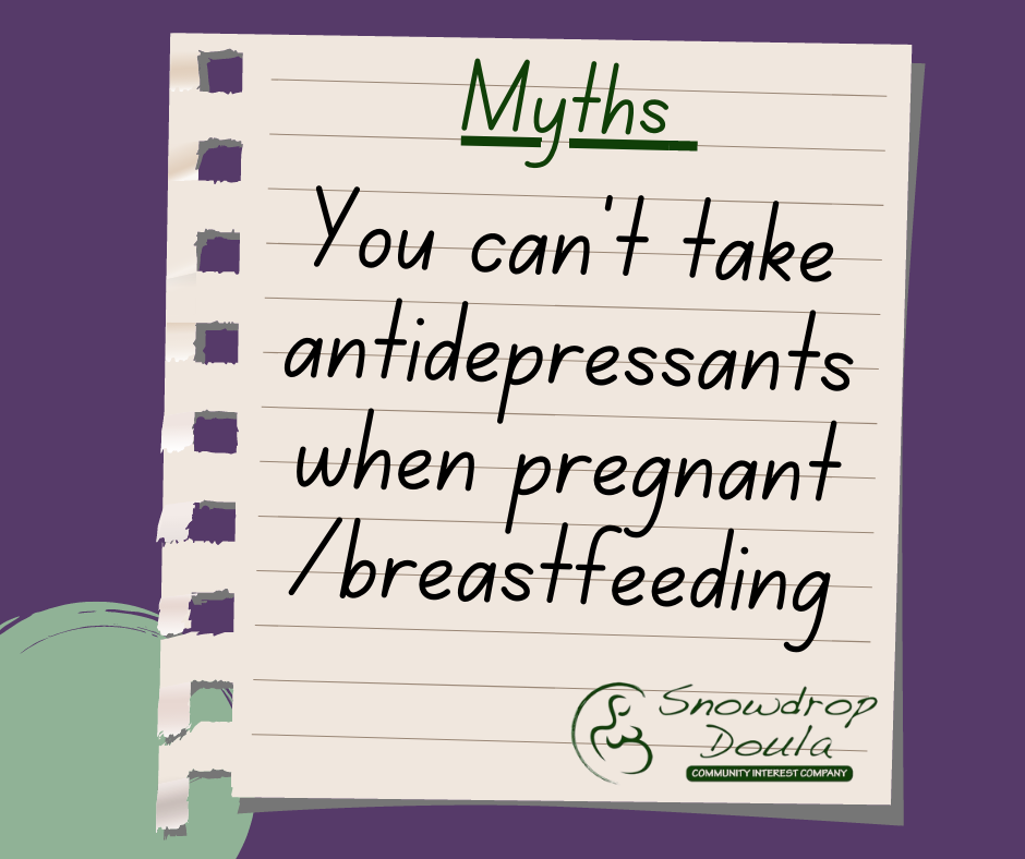 YOu cant take antidepressants when pregnant or breastfeeding. Can you take antidepressants when breastfeeding or pregnant